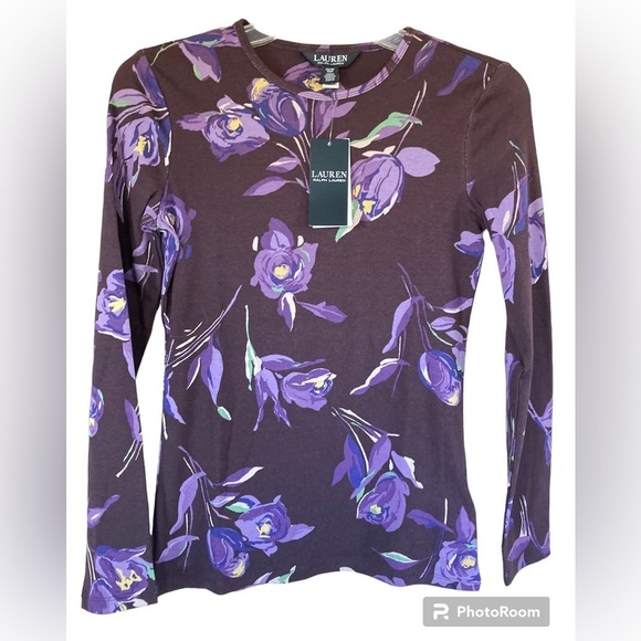 Lauren Ralph Lauren Tops - Lauren Ralph Lauren Floral Cotton Long-Sleeve Tee‎ XS